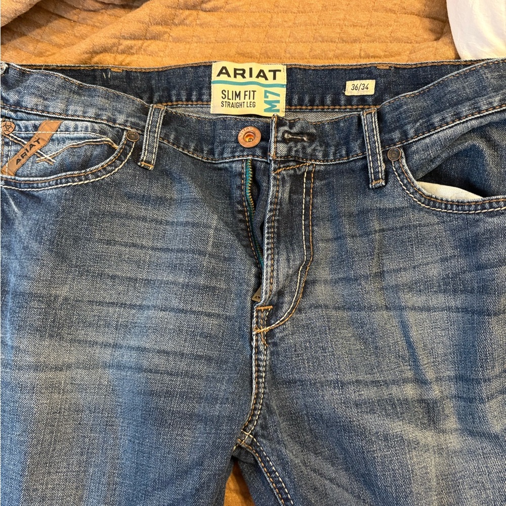 Ariat Men's Denim Slim Straight Jeans